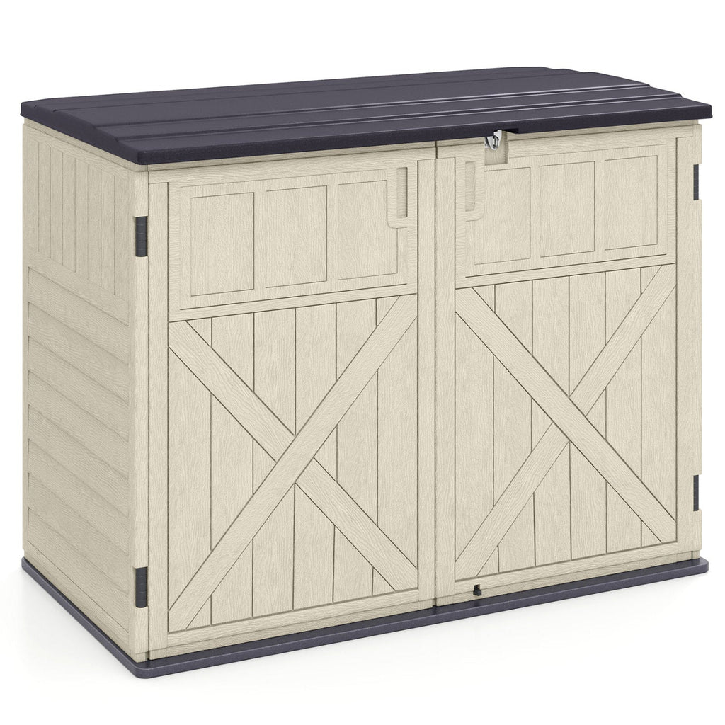 20 Cu.Ft Horizontal Resin Storage Shed with Adjustable Shelf