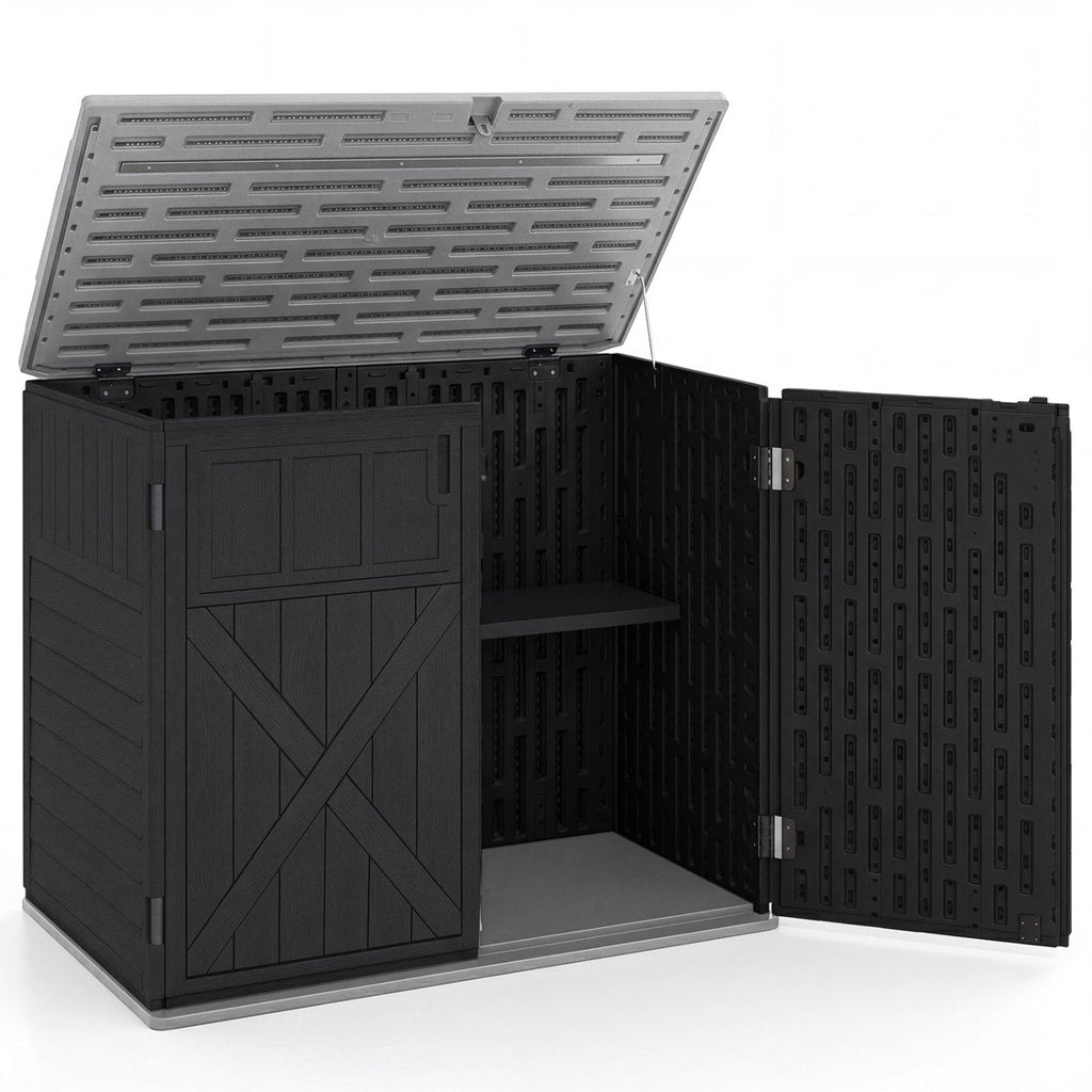20 Cu.Ft Horizontal Resin Storage Shed with Adjustable Shelf