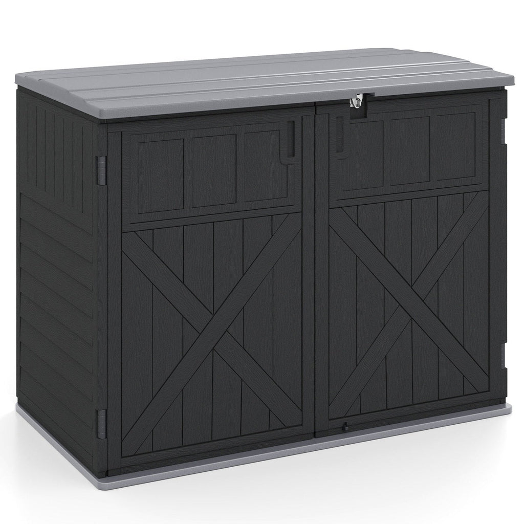 20 Cu.Ft Horizontal Resin Storage Shed with Adjustable Shelf
