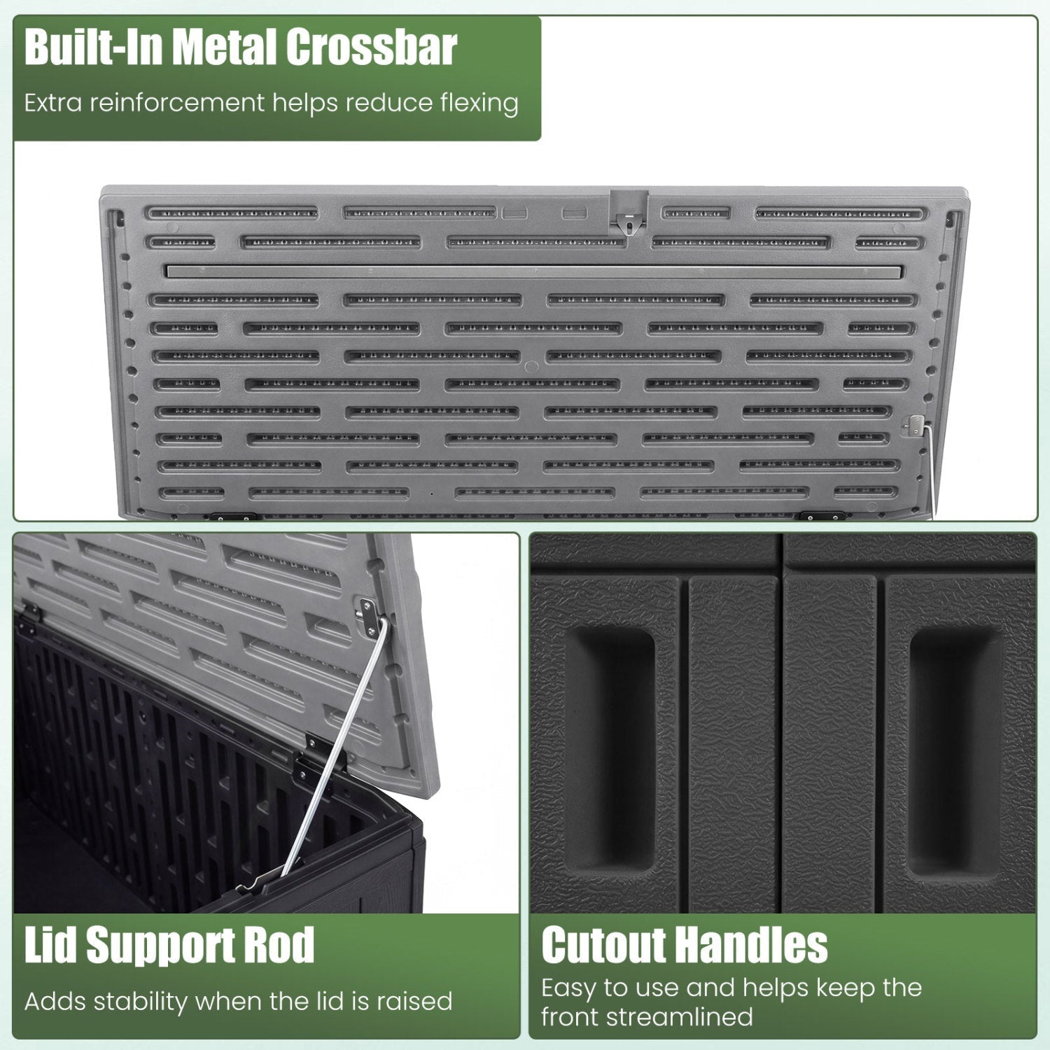 20 Cu.Ft Horizontal Resin Storage Shed with Adjustable Shelf