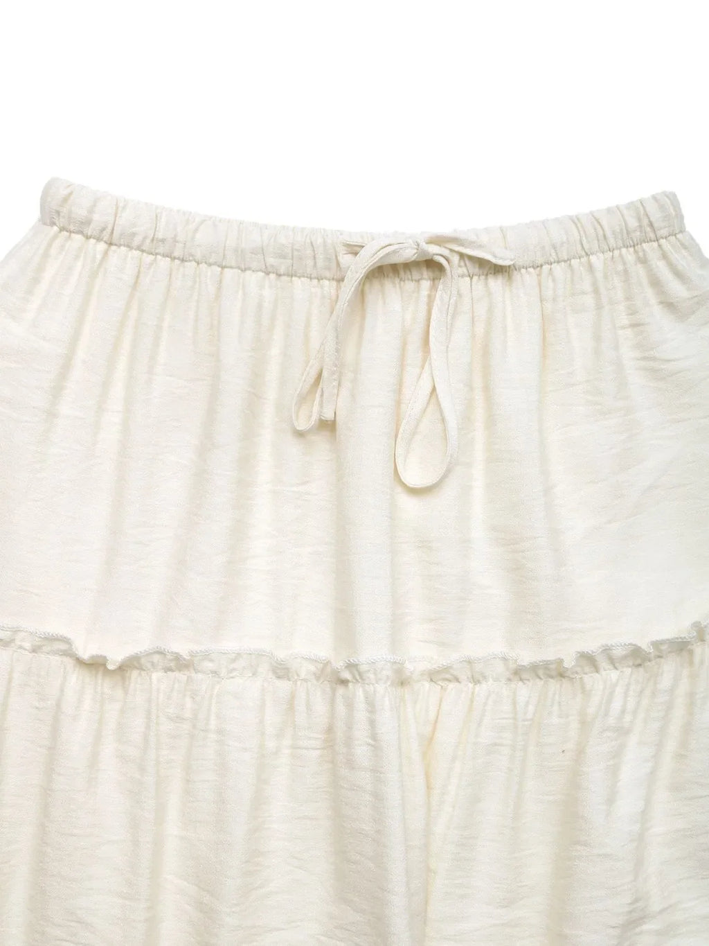 Drawstring Frill Tiered Skirt