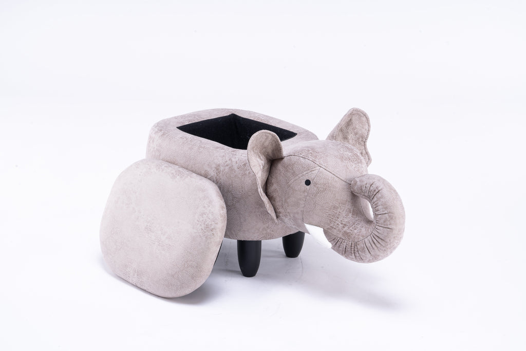 Elliot the Elephant Storage Ottoman with Hidden Storage - PU Leather