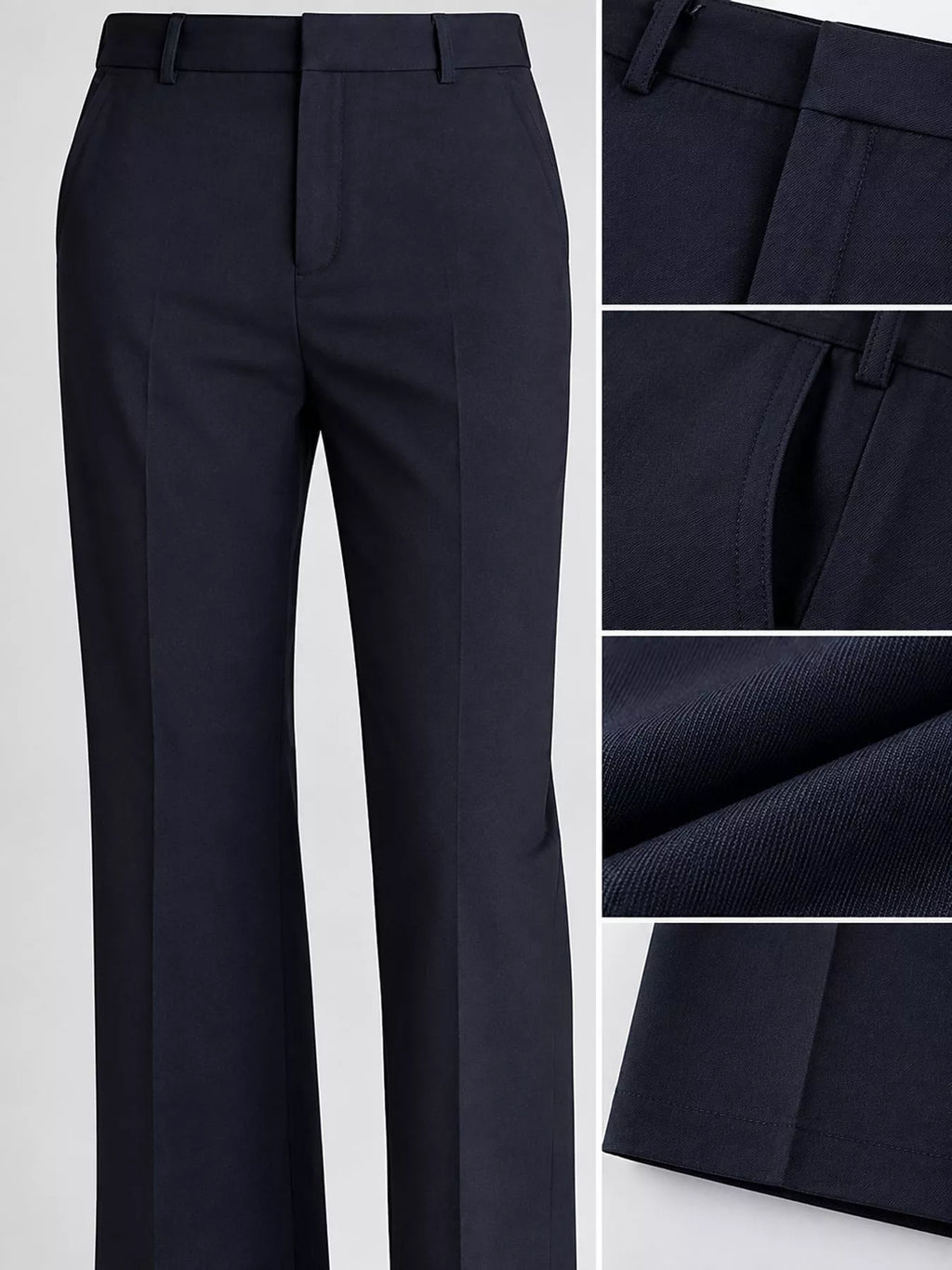 High-Waisted Straight-Leg Pants
