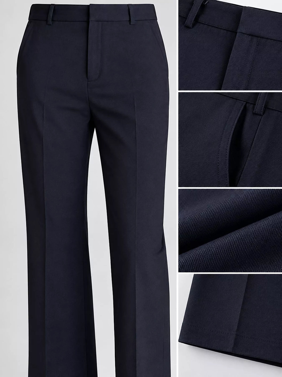 High-Waisted Straight-Leg Pants