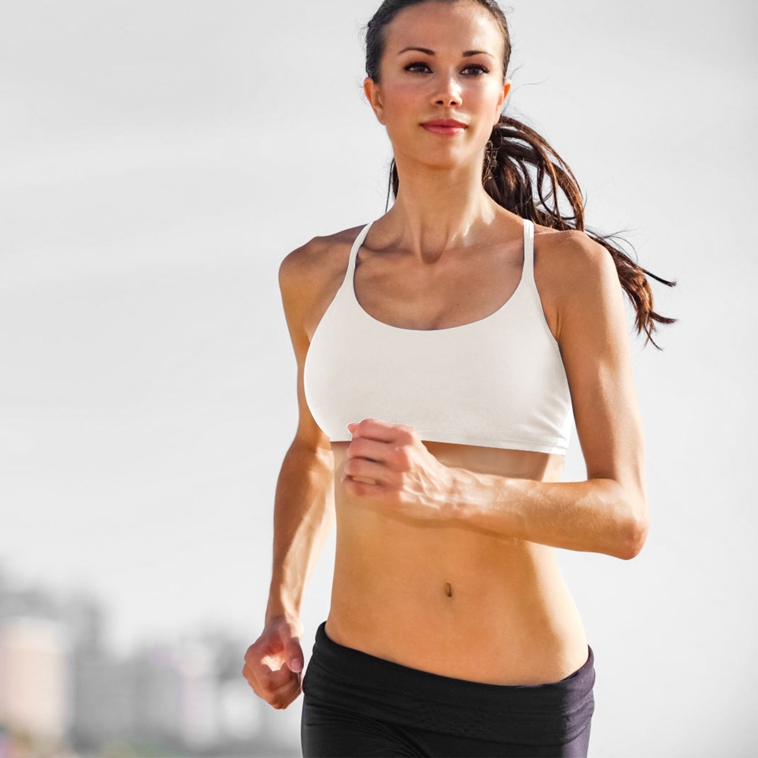 Women Sport Bras with Removable Pads, Low-Impact Square Neck