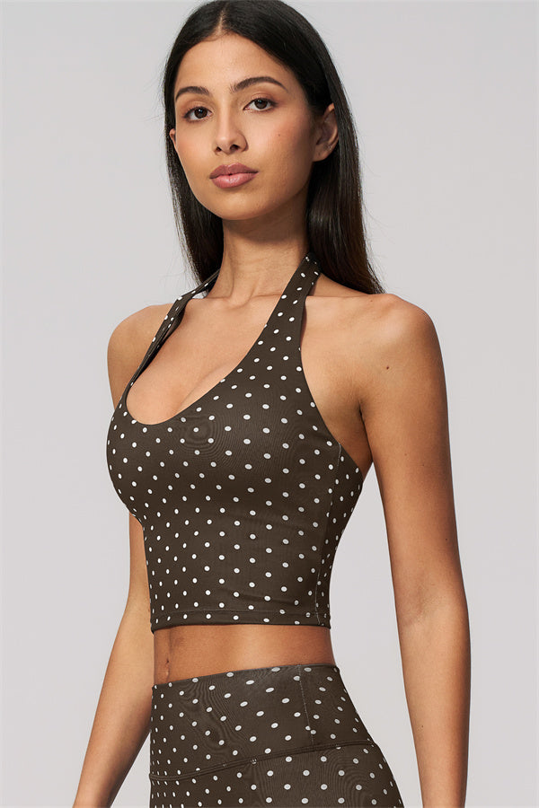 The Frame Halter Tank Top Capri Leggings 2-Piece Set