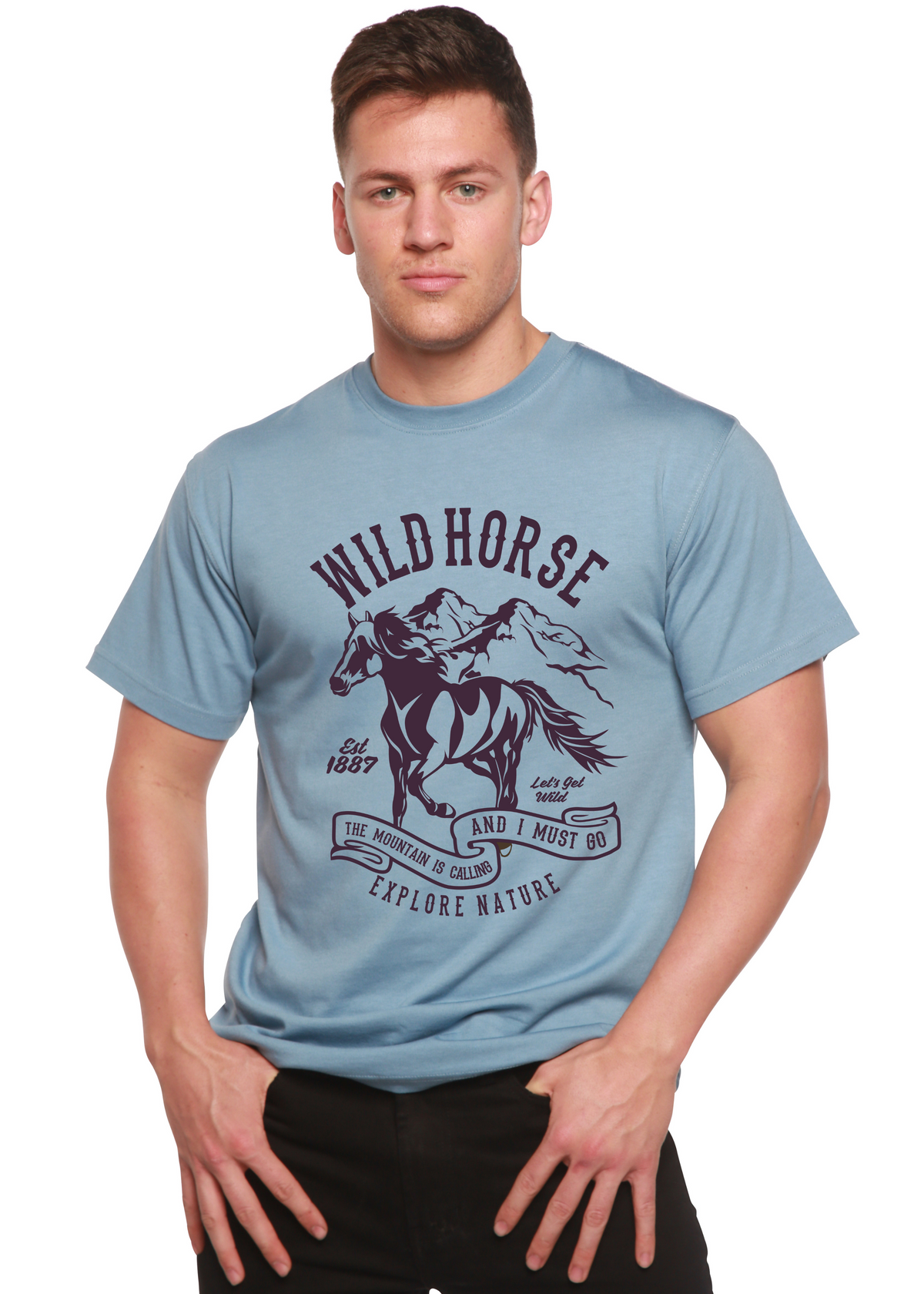Wild Horse Spun Bamboo® Men's Bamboo Viscose/Organic Cotton Short Sleeve Graphic T-Shirt
