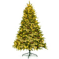 6.5 Feet Pre-lit Snow Flocked Hinged Artificial Christmas Tree