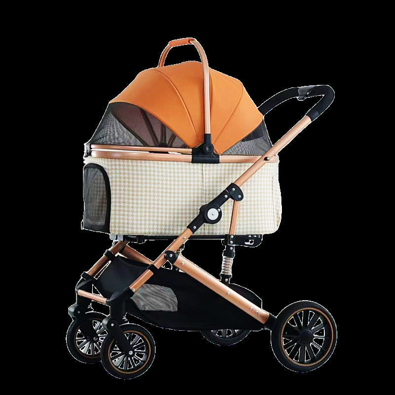 Detachable Foldable Shock-absorbing Lightweight And Portable Pet Stroller Suitable For Outdoor Use
