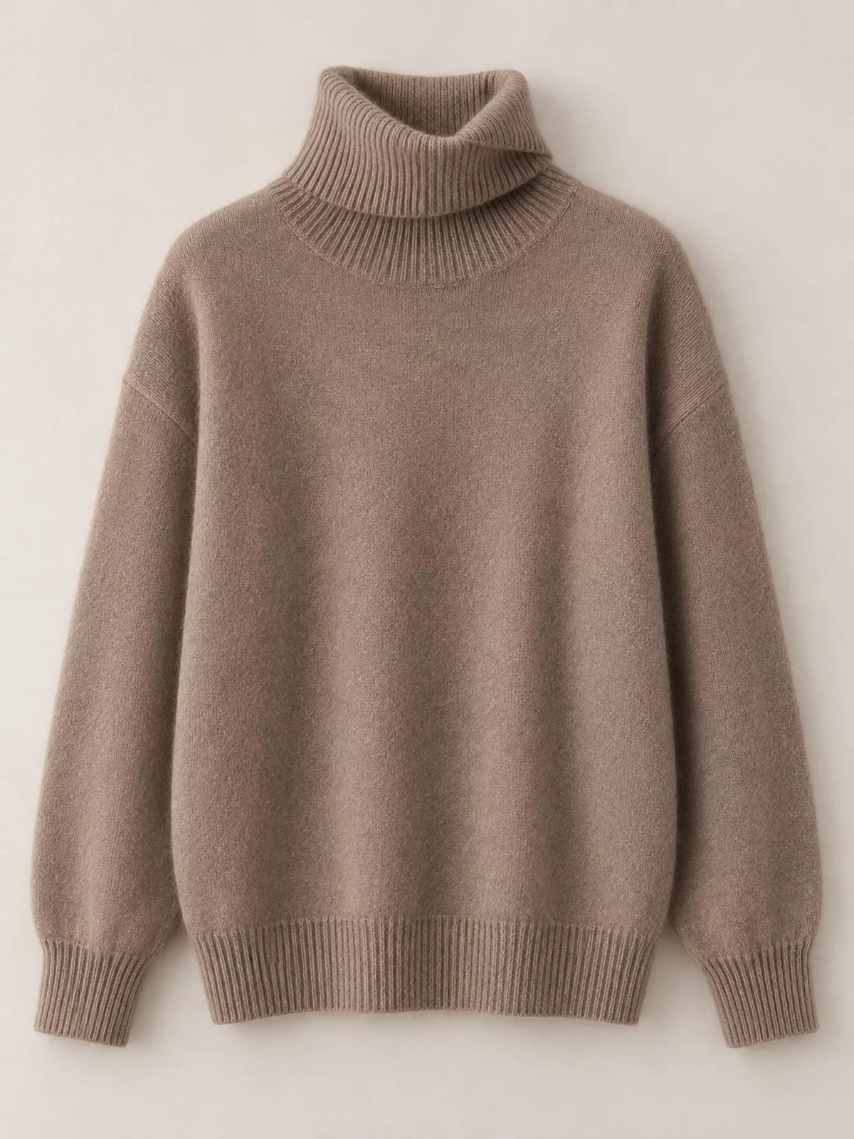 Turtleneck Dropped Shoulder Sweater