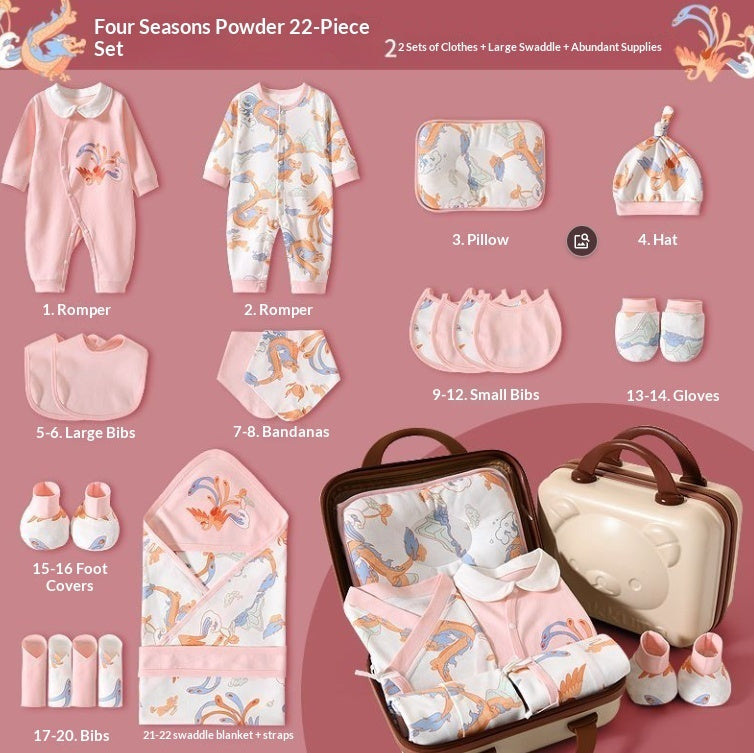 Gift Box Of Pure Cotton Baby Clothes Complete Set Of Gift Items