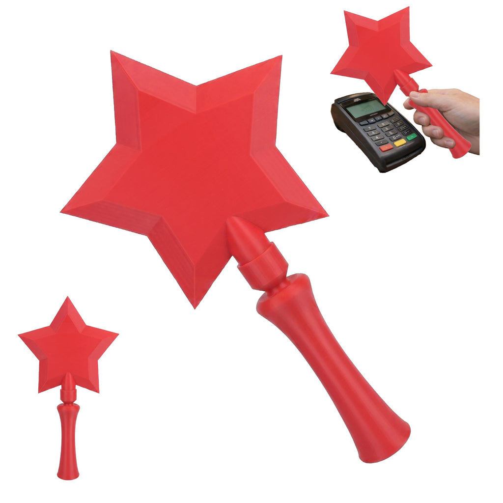 3D Printed Star Wand Contactless Card Holder, Short Magic Wand With Card Slot For Tap Payment, Party Costume Prop And Novelty Gift