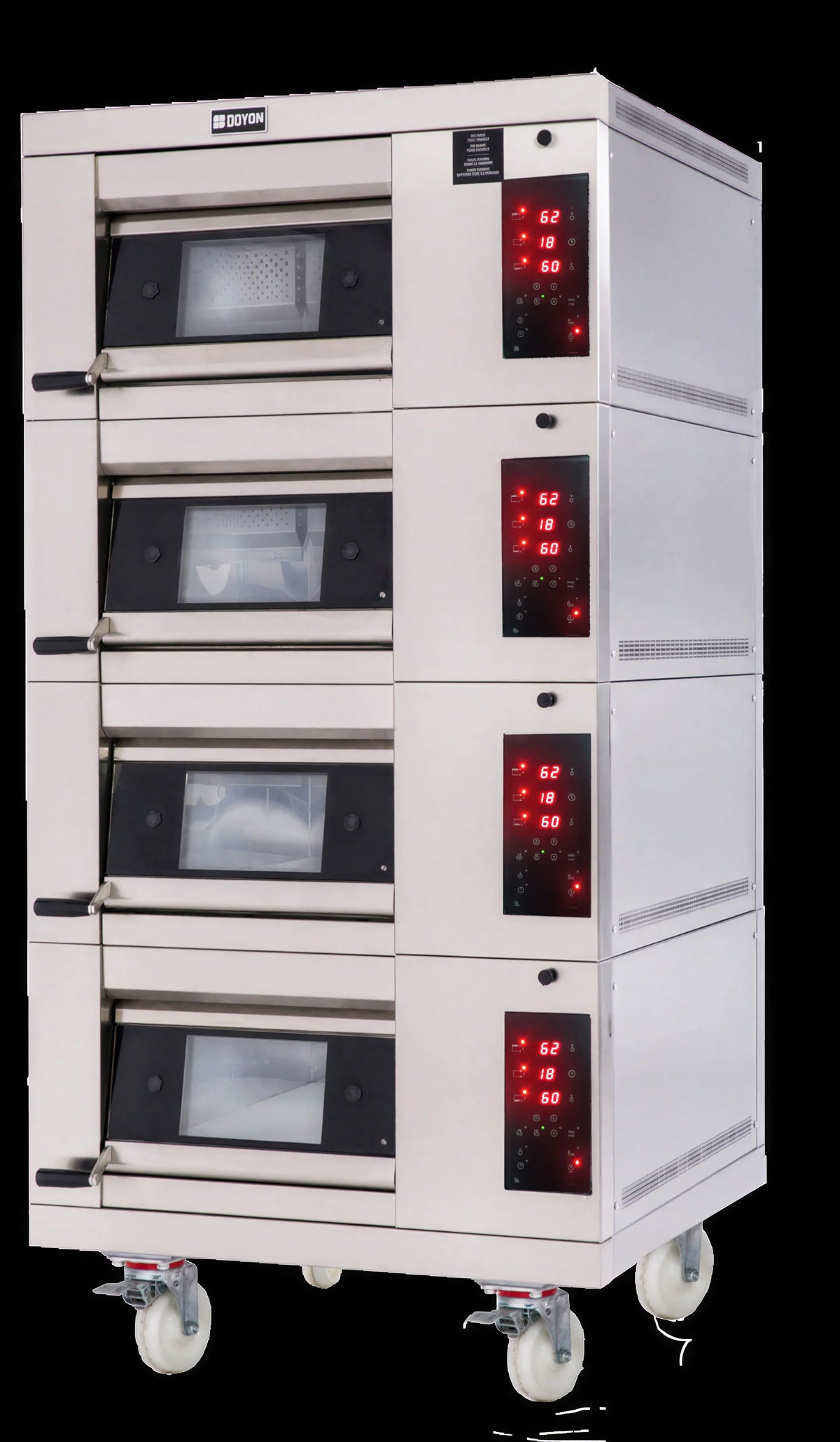 Doyon Artisan 1T4 4-Deck End-Load Stone Hearth Electric Deck Oven with Programmable Controls and Steam Injection