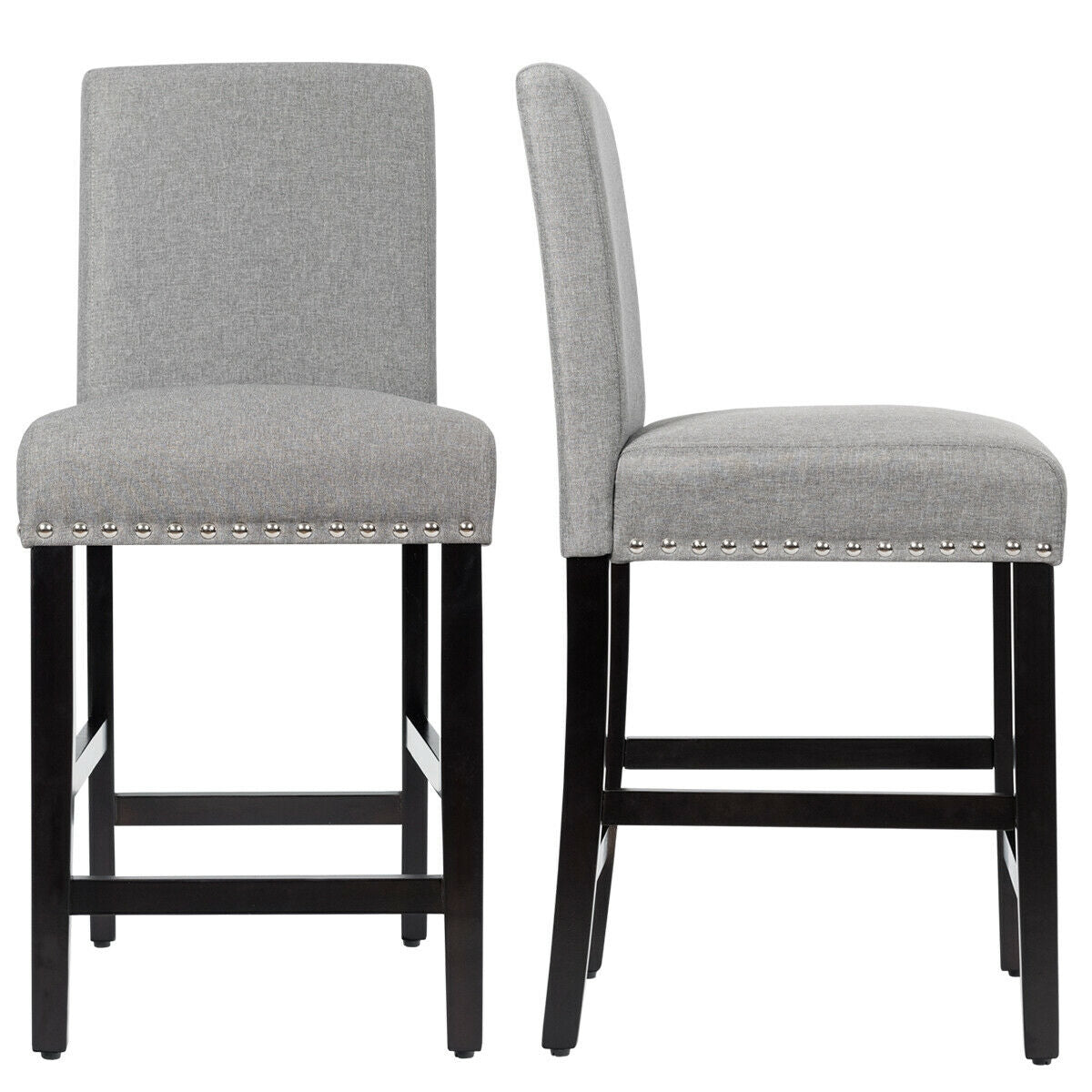 25 Inch Kitchen Chairs w/ Rubber Wood Legs