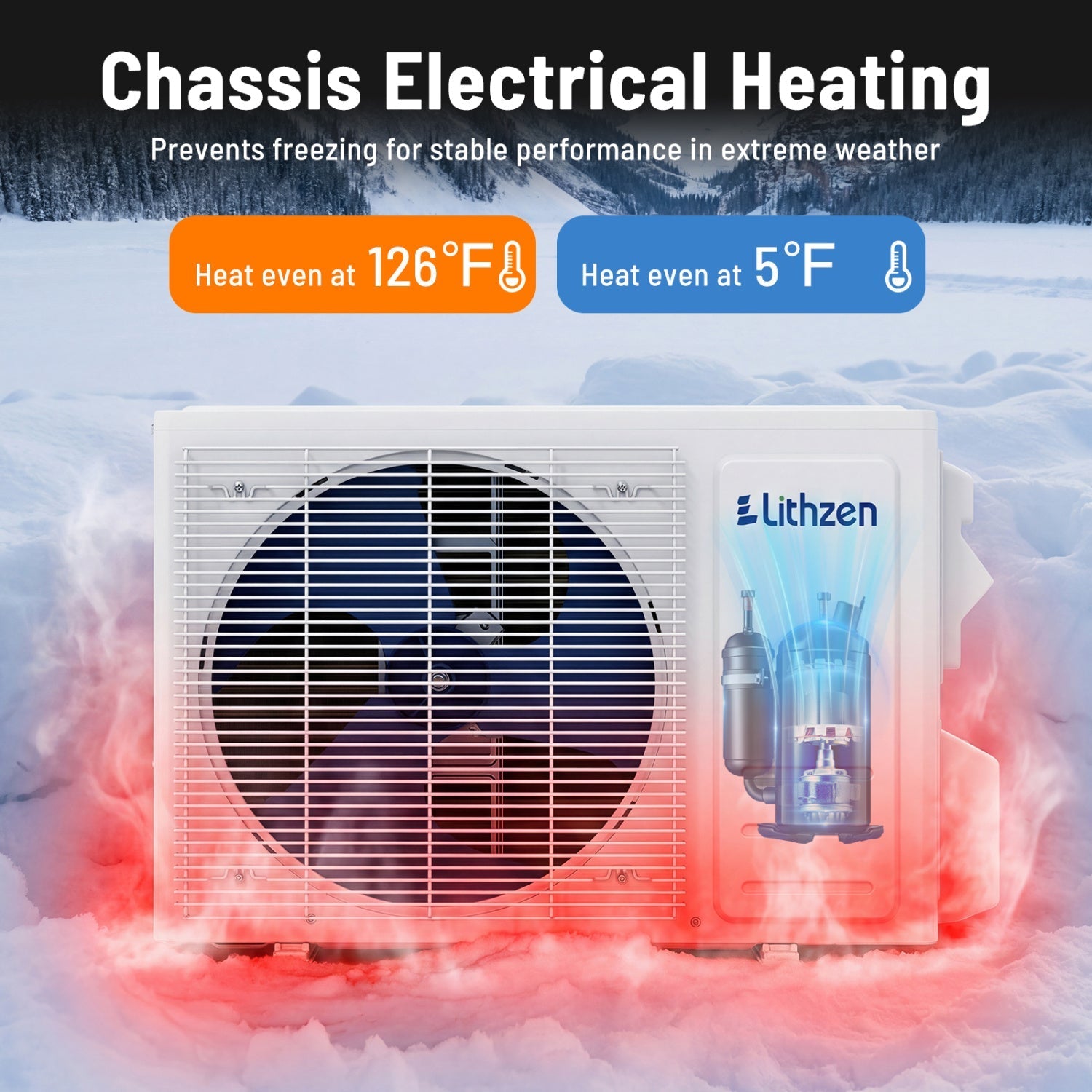 24000 BTU 18.1 SEER2 208/230V Mini Split Air Conditioner Works with Alexa
