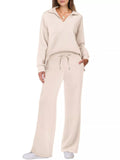 Dropped Shoulder Top and Pants Set