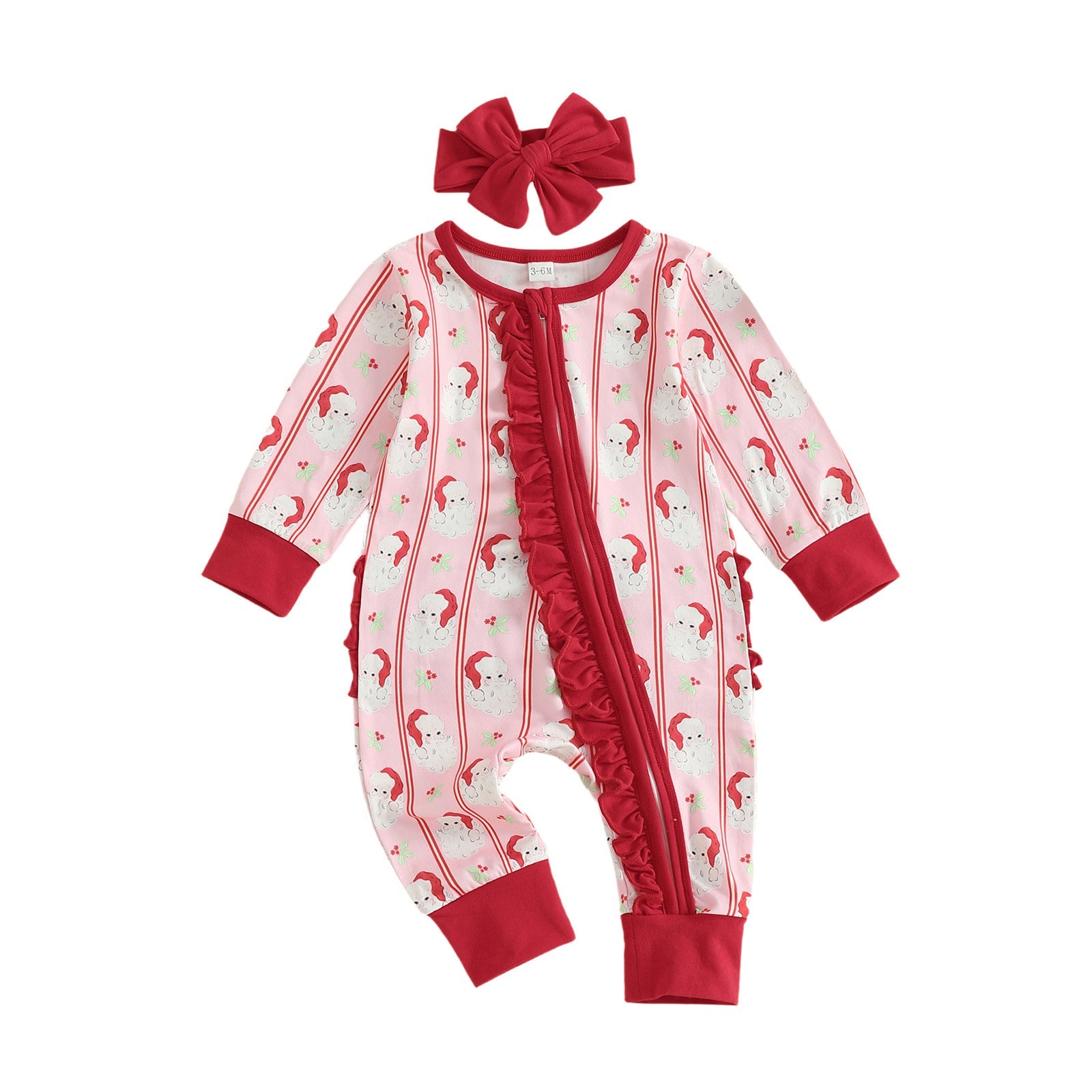Cotton Ruffled Romper For Girls