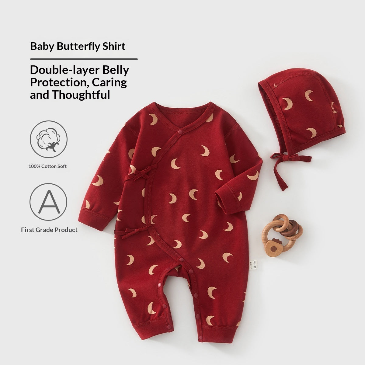 Baby Clothes Pure Cotton Class A Spring Romper For Newborns
