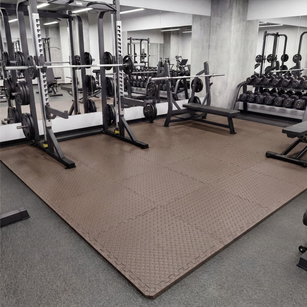 Puzzle Exercise Floor Mats 1/2 Inch Thick - 24 Tiles