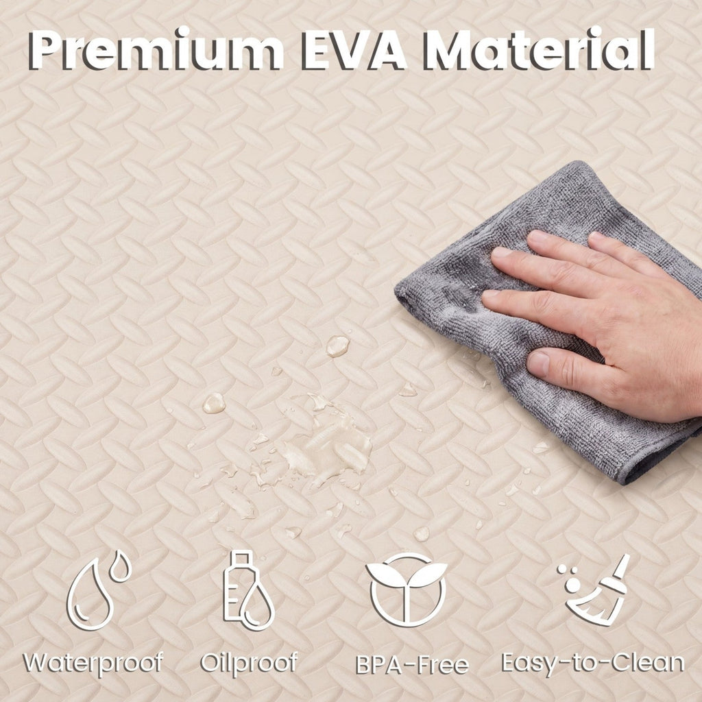 Puzzle Exercise Floor Mats 1/2 Inch Thick - 24 Tiles