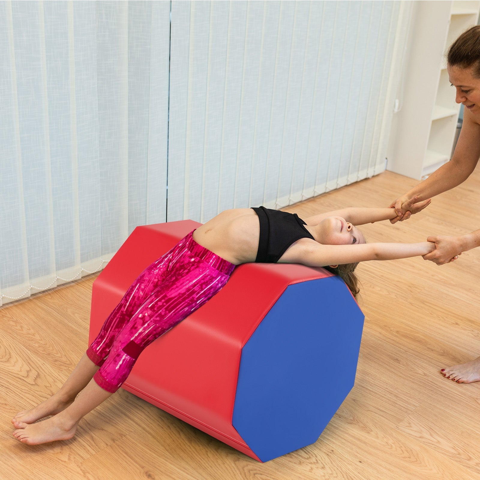 24.5 Inch x 24.5 Inch Octagon Gymnastics Mat with Waterproof Zippered Cover