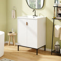24 Inch Bathroom Vanity with Sink Combo and Adjustable Shelf-White