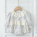 Baby Floral-print Round-neck Long-sleeve Onesie