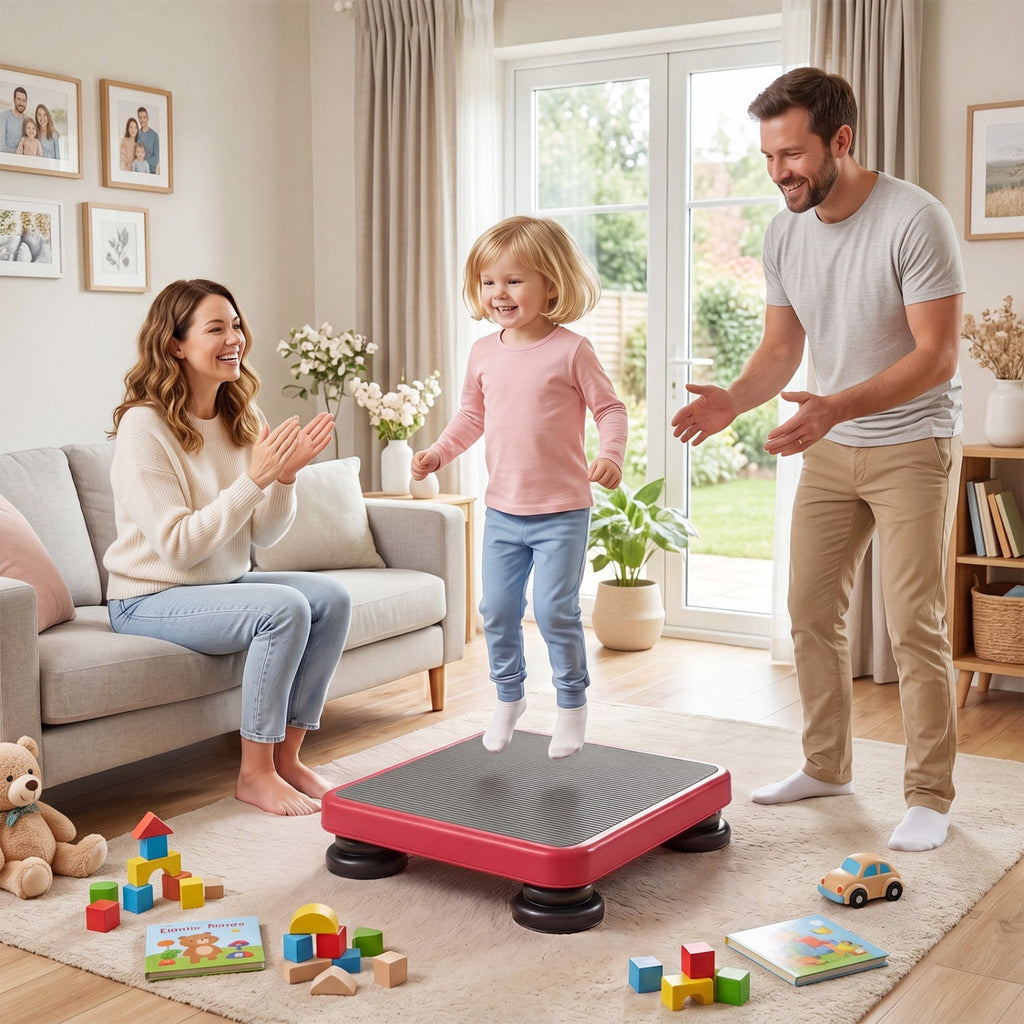 Kids Rebounder Bouncing Board 24x20" with Elastic Ropes