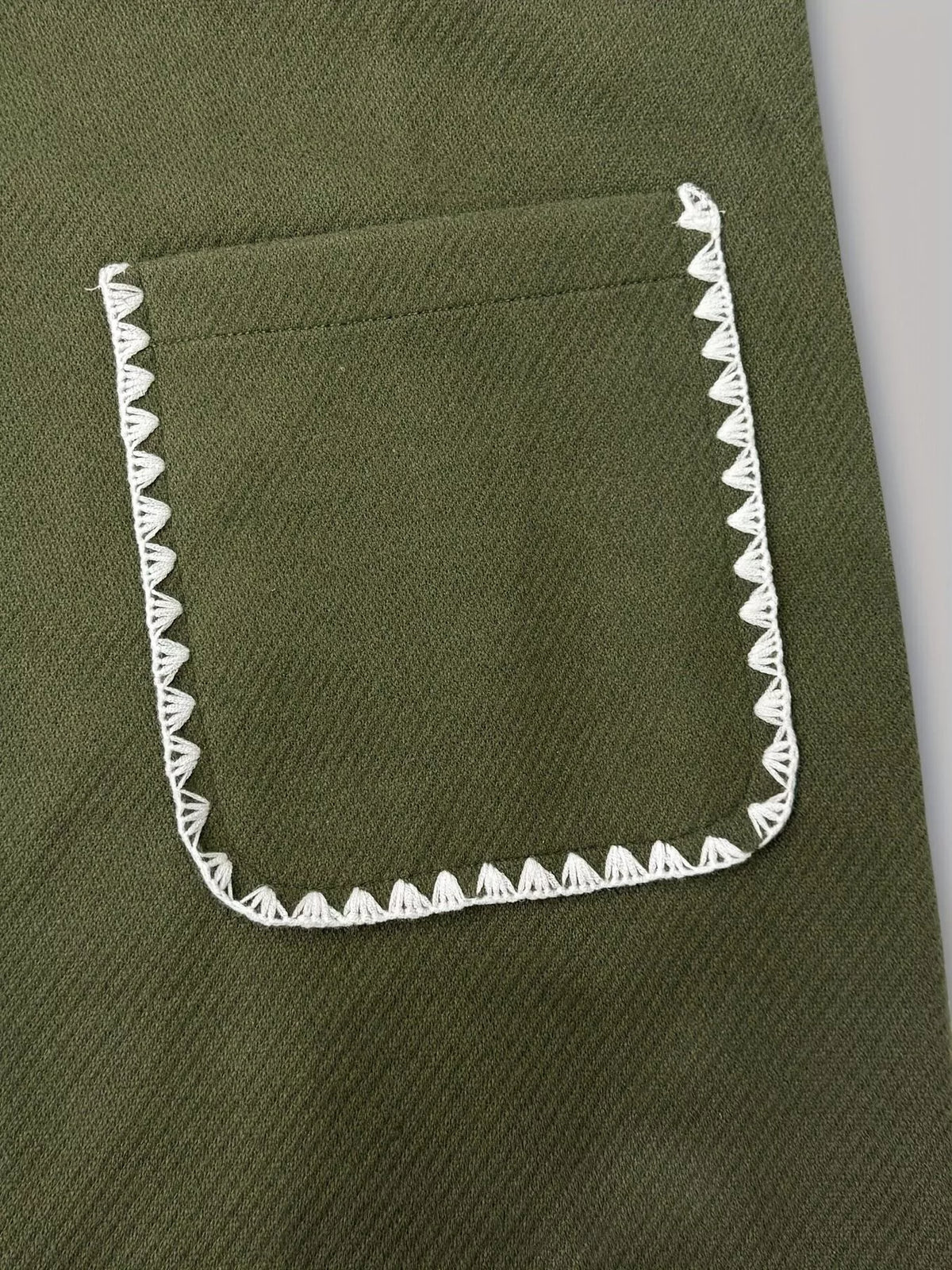 Contrast Trim Button-Front Outerwear