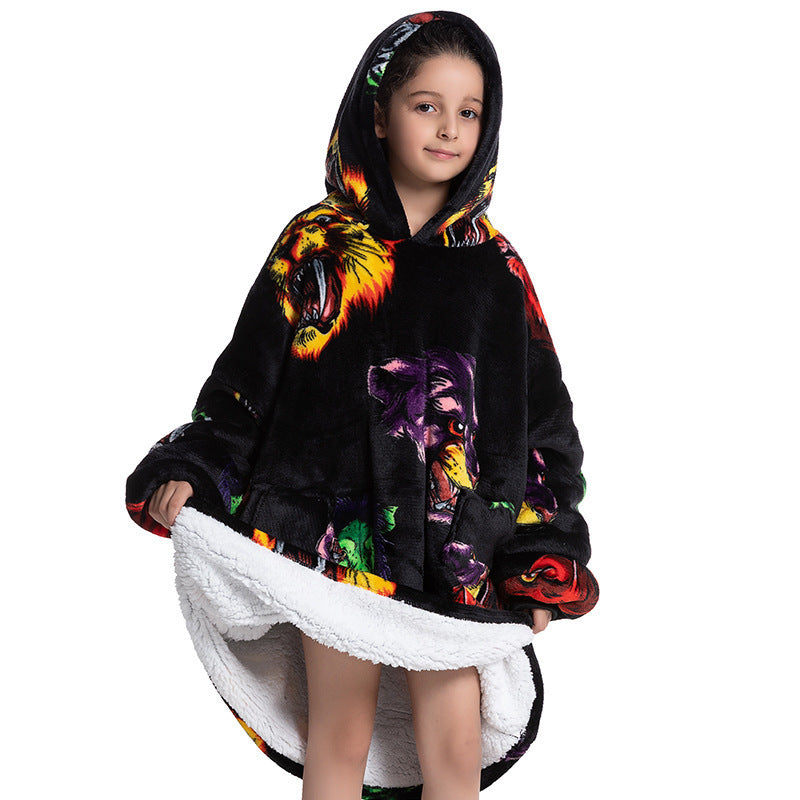 Composite Children's Flannel Lambswool Home Pajamas