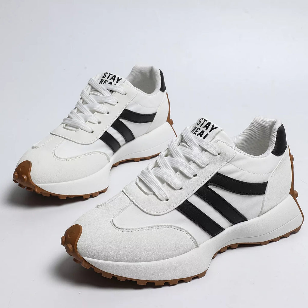 Round Toe Lace Up Sneakers