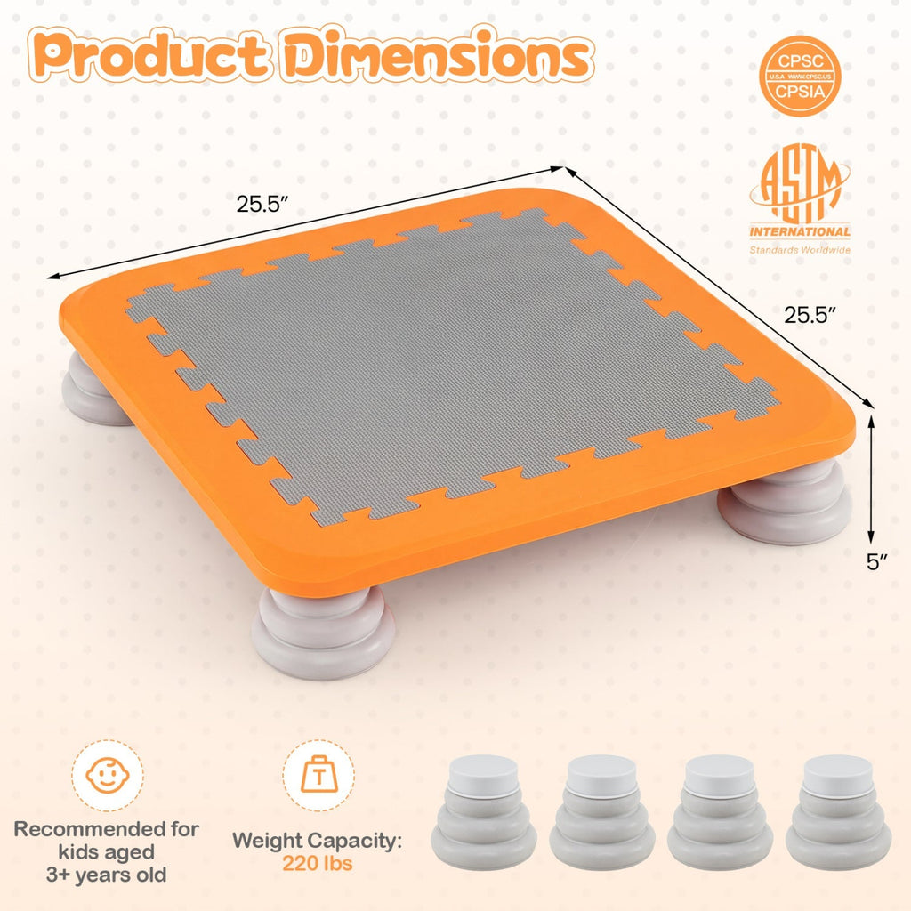 Kids Mini Trampoline 25.5 Inch with Non-Slip Foot Pads