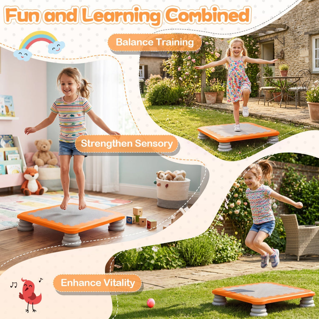 Kids Mini Trampoline 25.5 Inch with Non-Slip Foot Pads