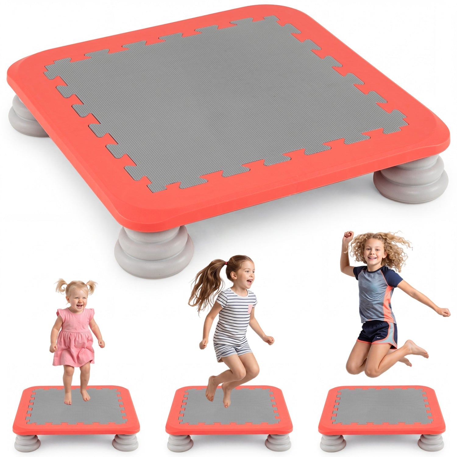 Kids Mini Trampoline 25.5 Inch with Non-Slip Foot Pads