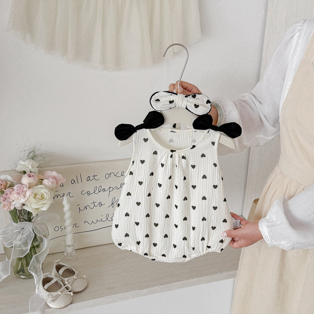 Sleeveless Bodysuit Romper For Baby Girls
