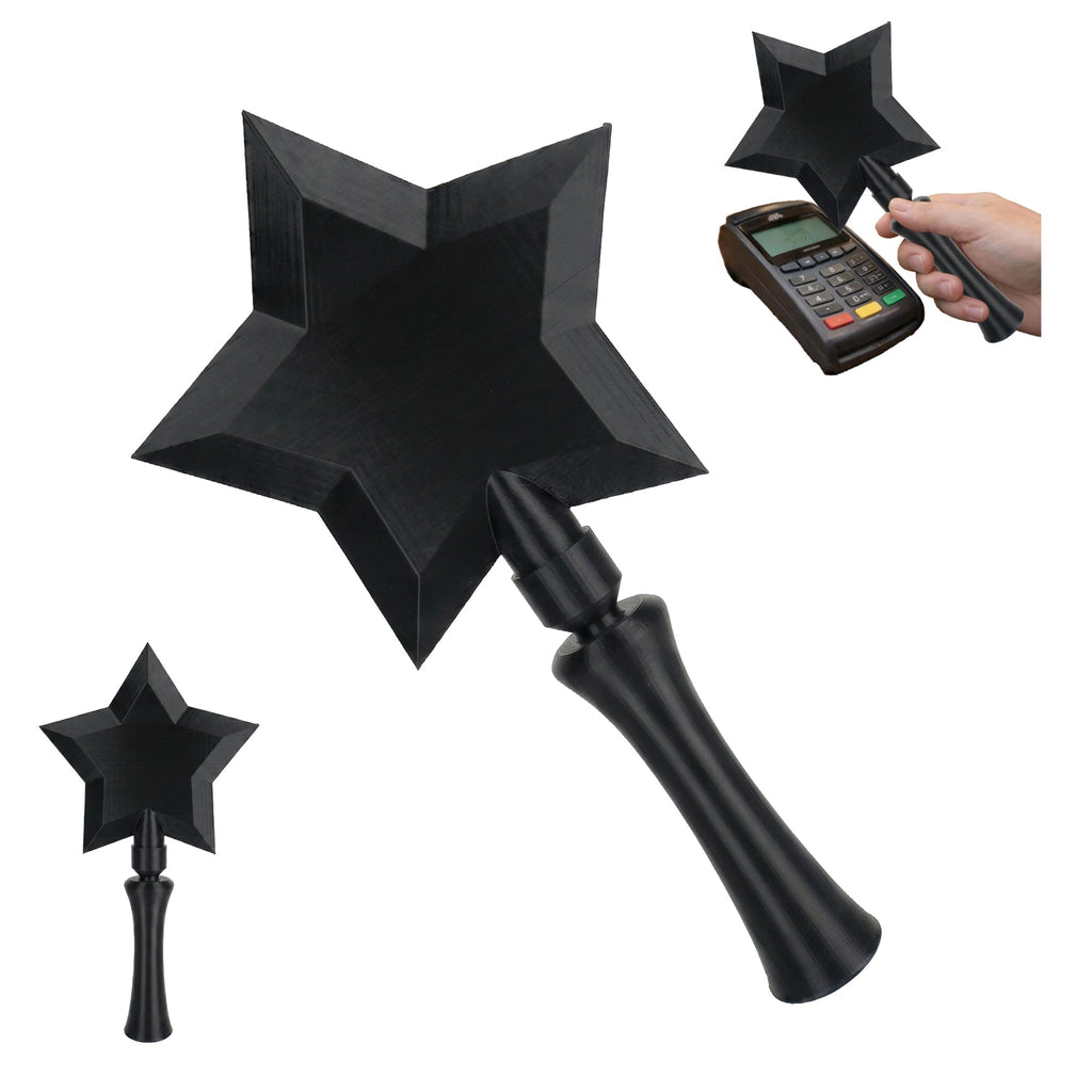 3D Printed Star Wand Contactless Card Holder, Short Magic Wand With Card Slot For Tap Payment, Party Costume Prop And Novelty Gift