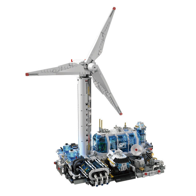 Space-Based Wind Power Plant Building Block Puzzle Assembly Toy