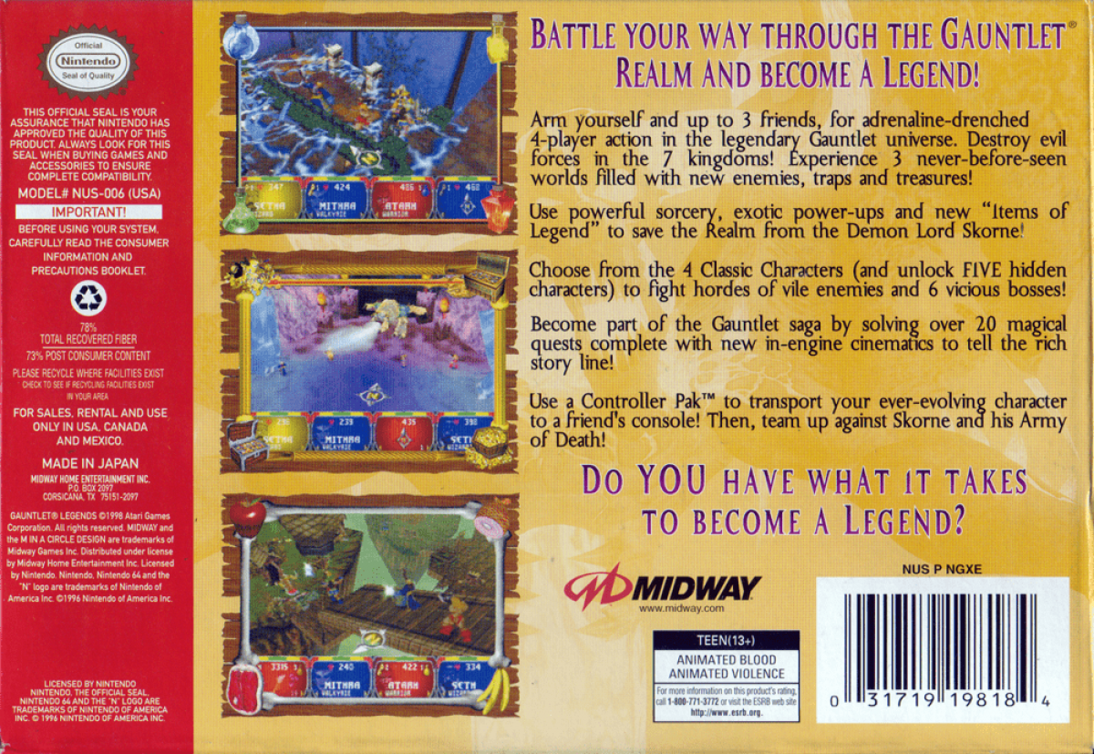 Gauntlet Legends – Nintendo 64 (N64)