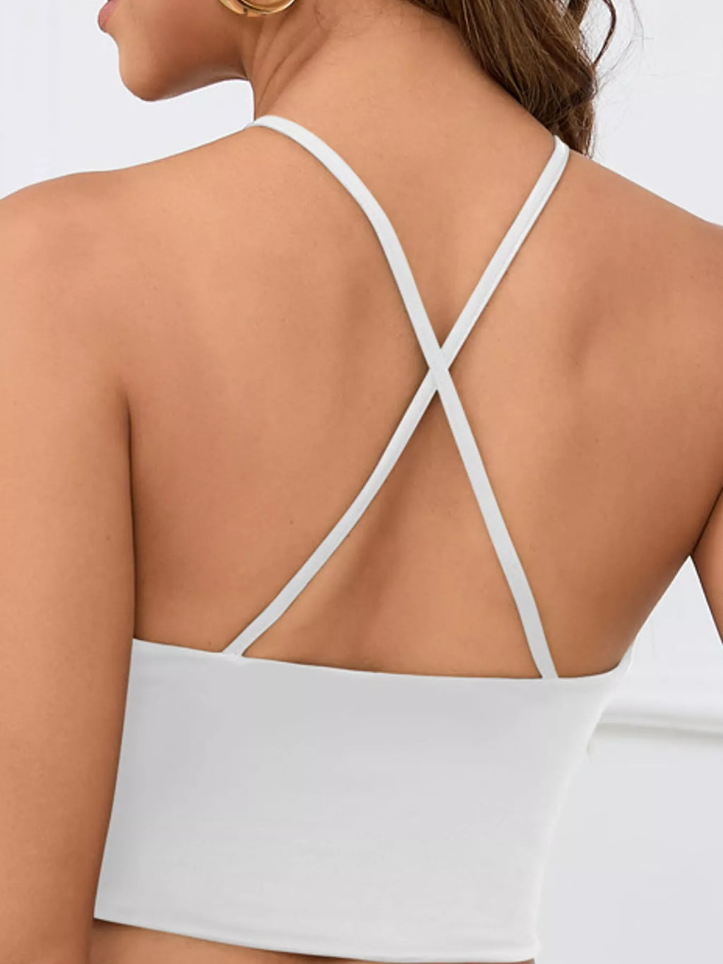 Halter Neck Cut-Out Crop Cami