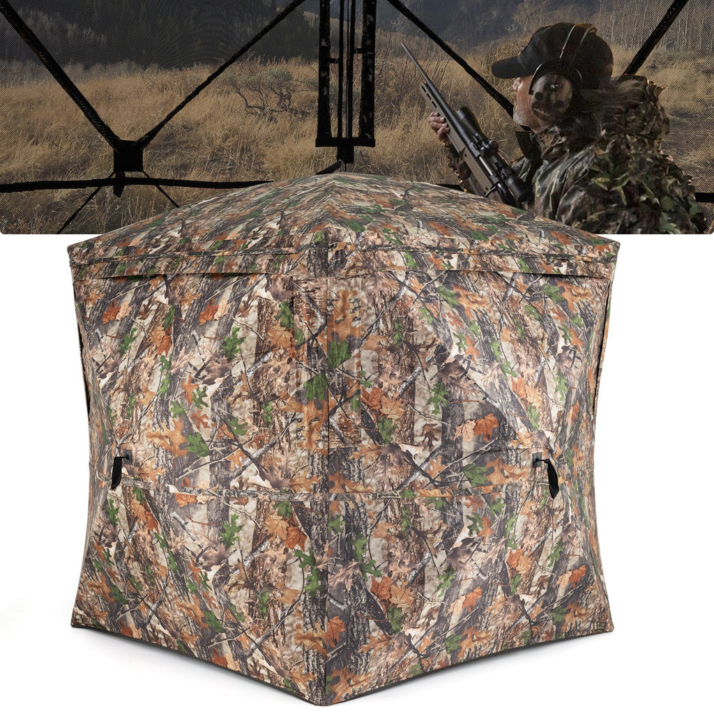 270¬∞ See Through Hunting Blind Tent with Silent Magnetic Door