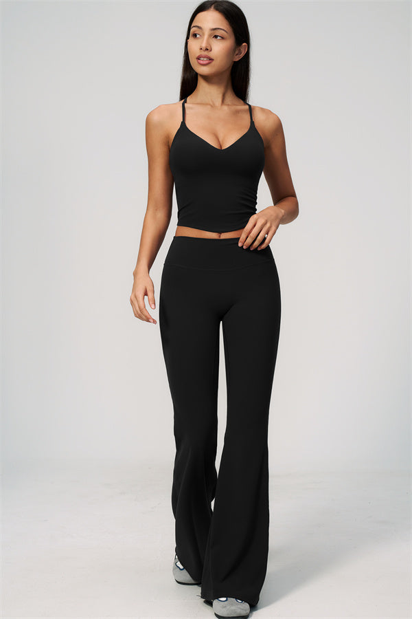 The Zura Tank Top Flared Leggings 2-Piece Set
