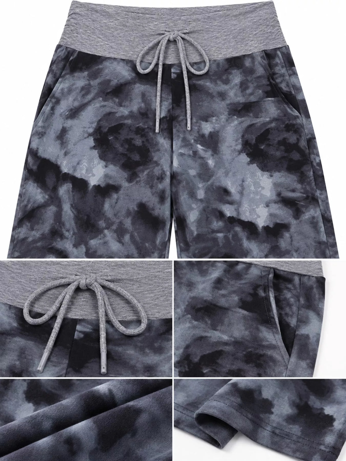 High-Waisted Wide-Leg Lounge Bottoms with Pockets