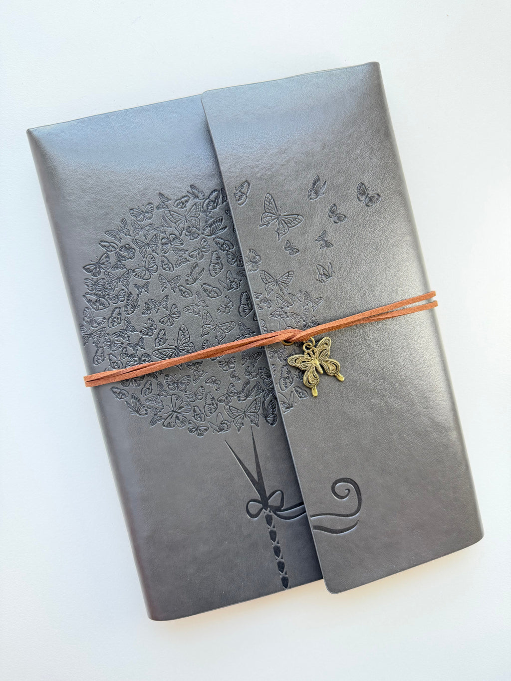 Brown A5 Vintage Faux Leather Binder Notebook