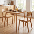 27.5 Inch Square Bamboo Dining Table for 2-4 People-Natural