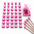 40PCS Numbered Pencil Toppers, 1-40 Reusable 3D Printed Pencil Number Caps, Side-Entry Pencil Labels For Classroom Organization, Teachers, Students & Homeschool