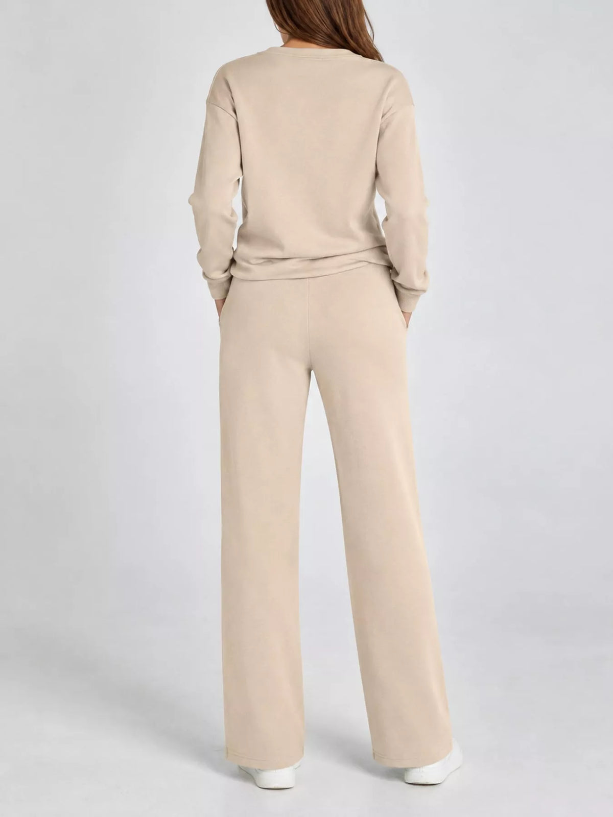 Dropped Shoulder Top and Pants Set