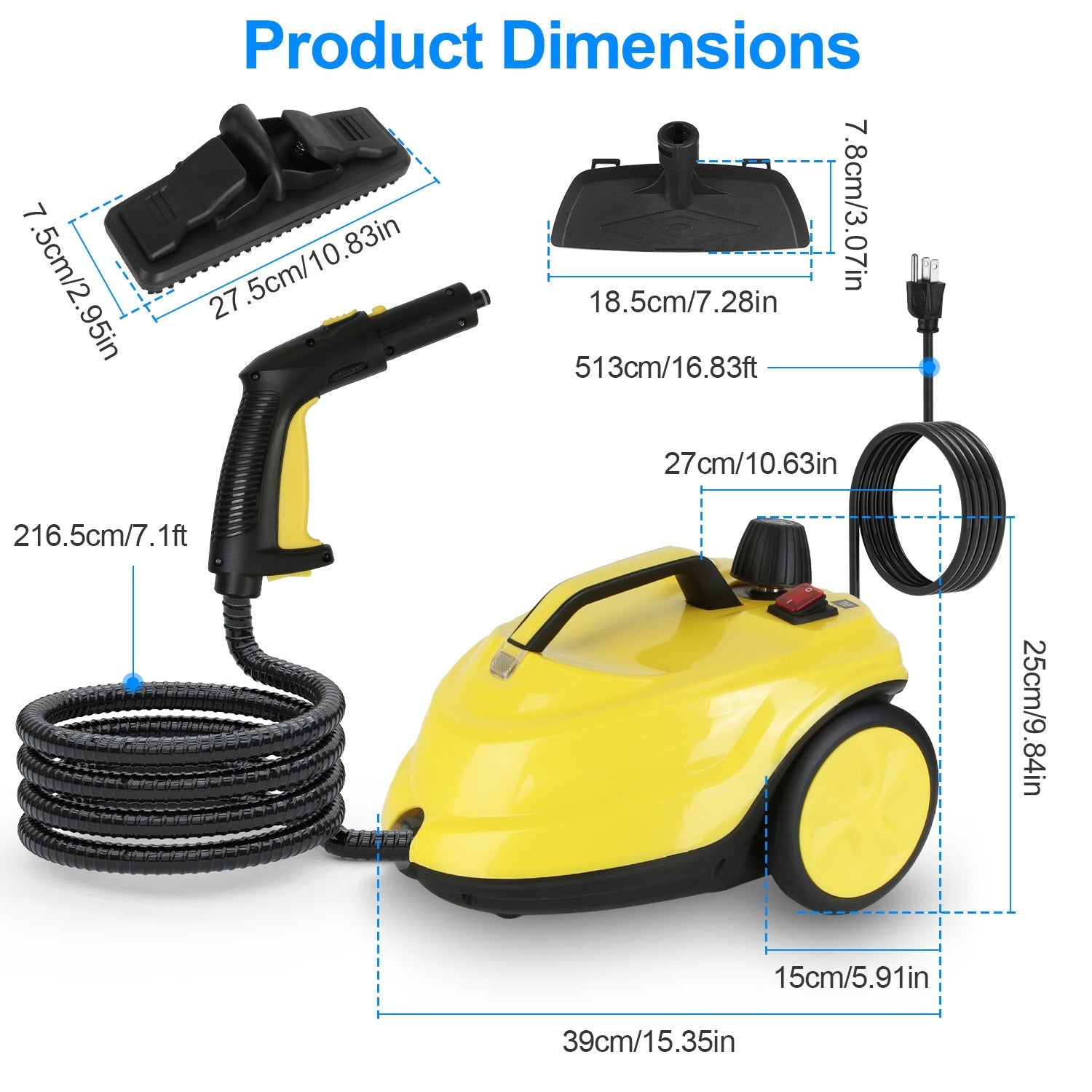 Steam Cleaning Machine with Wheels – All-Surface Deep Clean