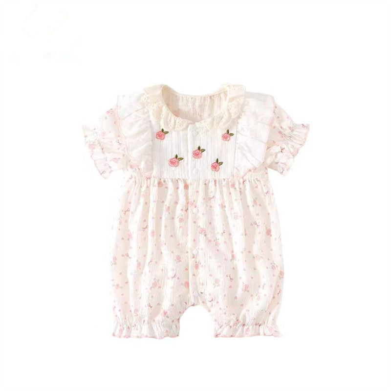 Summer Thin Super Cute Sweet Short-Sleeve RomperCrawling Suit