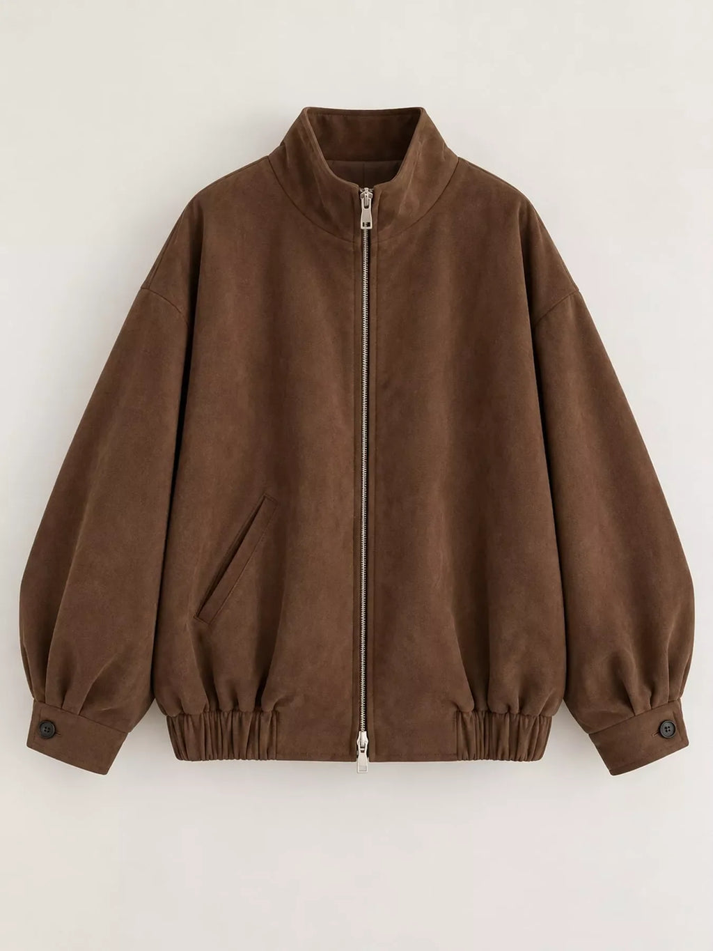Stand Collar Zip Up Jacket