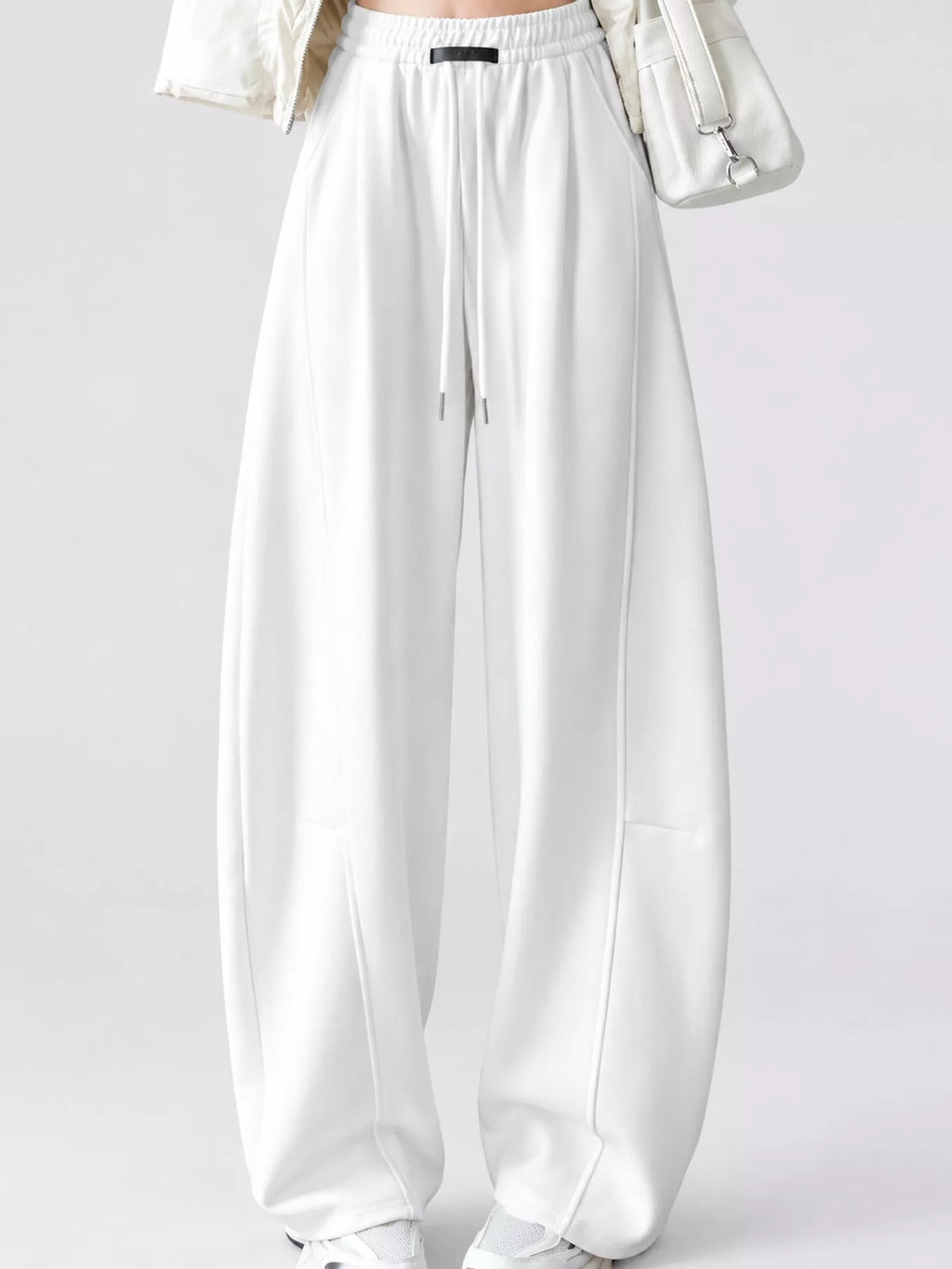 Full Size Drawstring Loose Fit Wide-Leg Sweatpants Plus Size